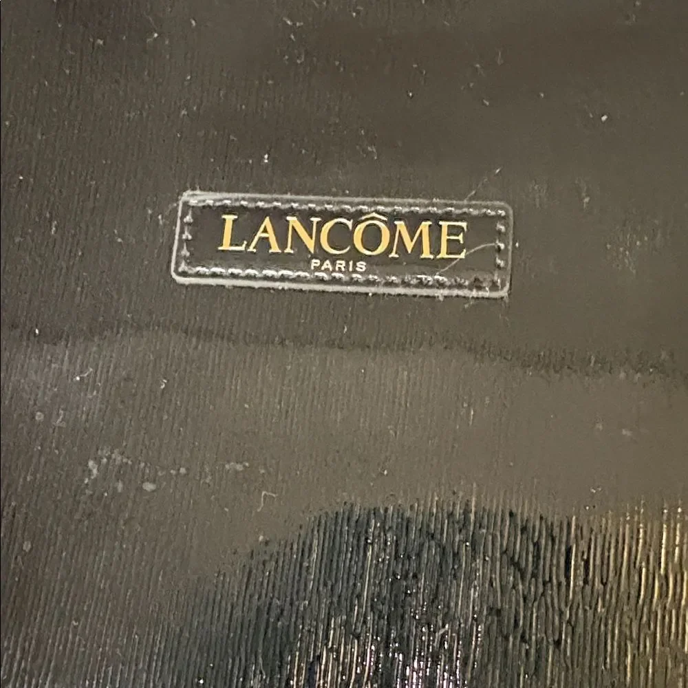 Lancôme Paris Black Patent Cosmetics Bag